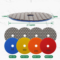 DISQUE DE POLISSAGE DIAMANT A SEC 100MM